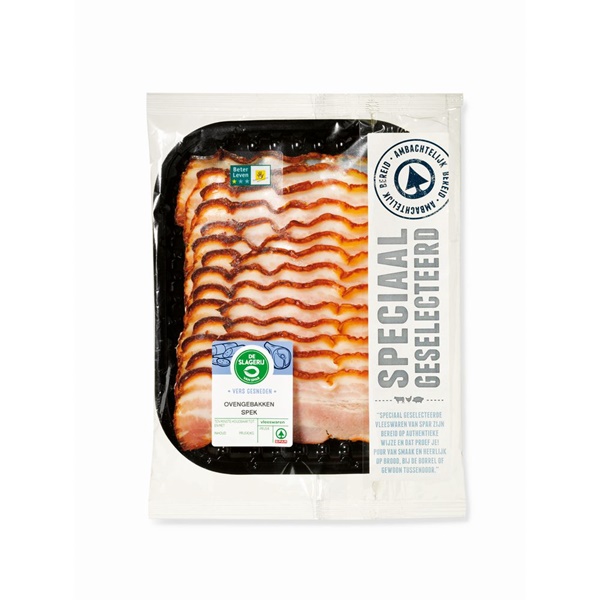 Spar ovengebakken spek voorkant
