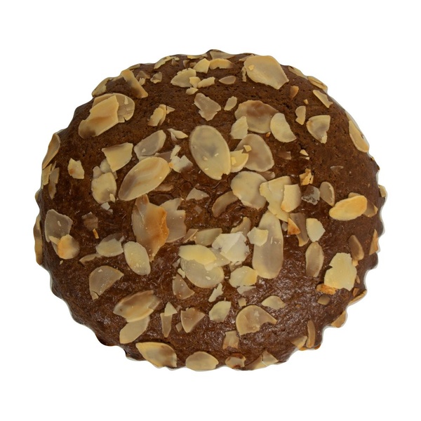 Spar roomboter gevulde speculaas koek met amandelschaafsel voorkant