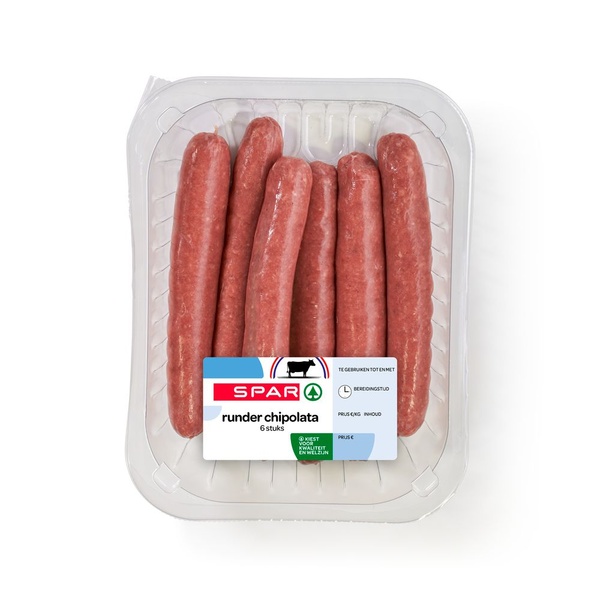 Spar runder chipolata 6 stuks voorkant
