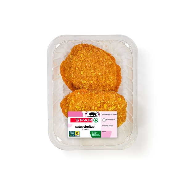 Spar schnitzel saté 2 stuks voorkant