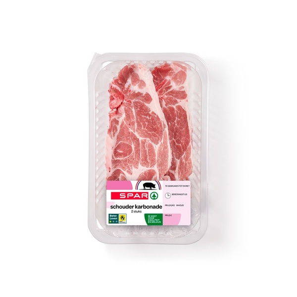 Spar schouderkarbonade 2 stuks voorkant