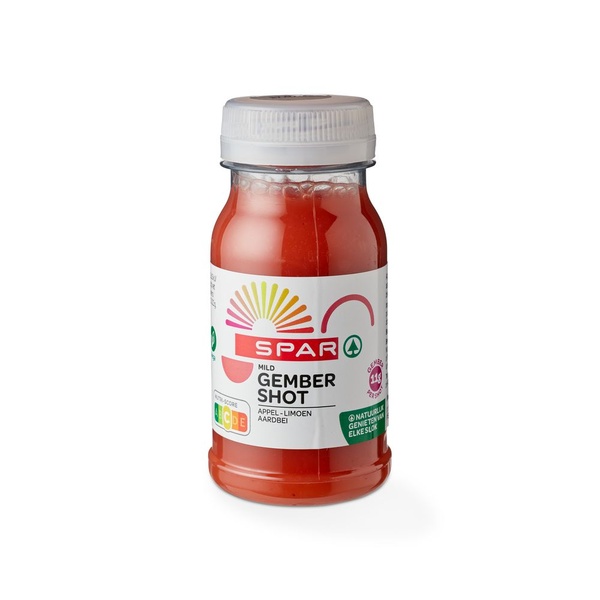 Spar shot gember aardbei voorkant