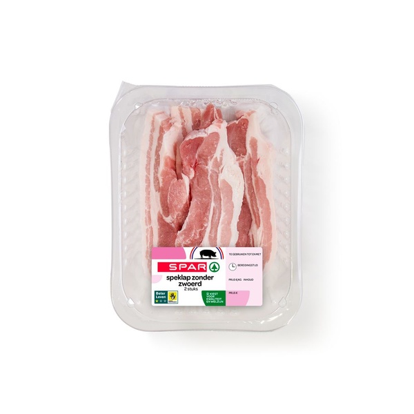 Spar speklap zonder zwoerd 2 stuks voorkant