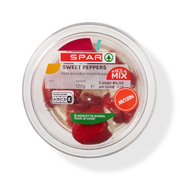 Spar sweet peppers kruidenroomkaas voorkant