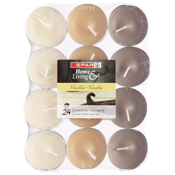Spar Theelichten Vanille voorkant