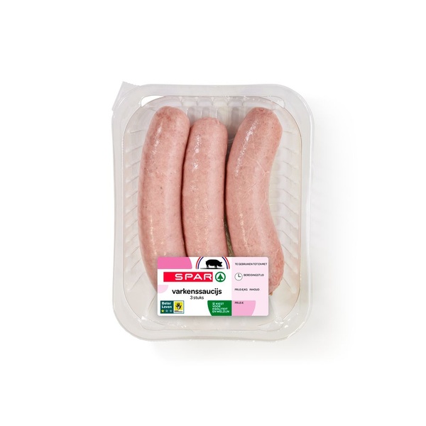 Spar varkenssaucijs 3 stuks voorkant