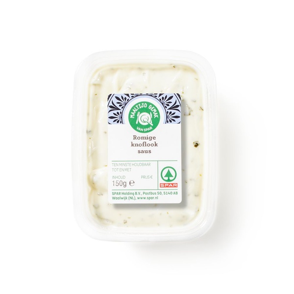 Spar Verse Saus Knoflook voorkant
