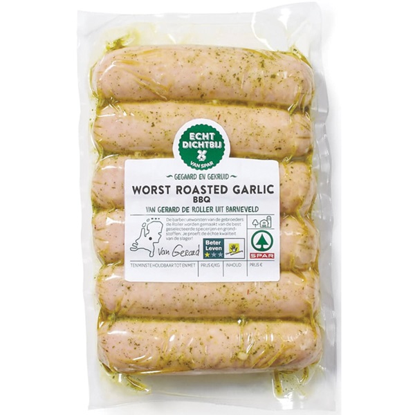 SPAR Spar worst roasted garlic je vindt het bij SPAR