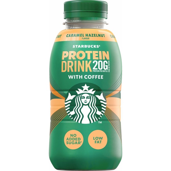 Starbucks drink coffee protein caramel hazelnut voorkant
