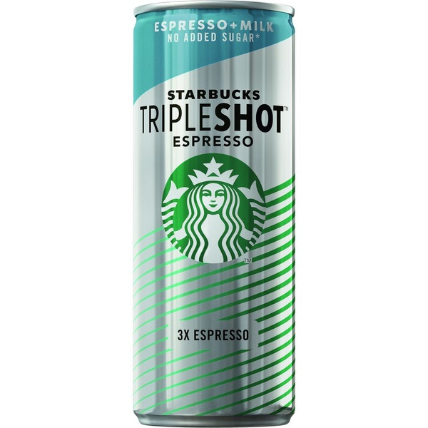 Starbucks espresso triple shot no sugar voorkant