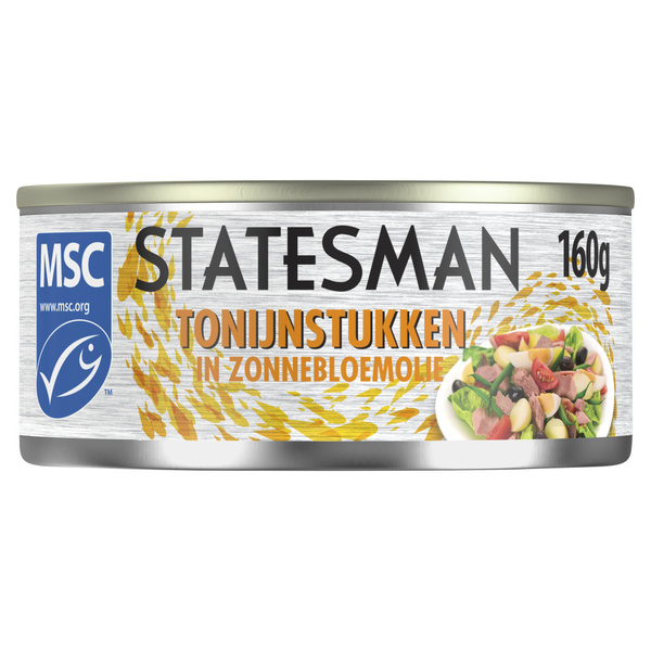Statesman Statesman Tonijnstukken MSC in Zonnebloemolie voorkant