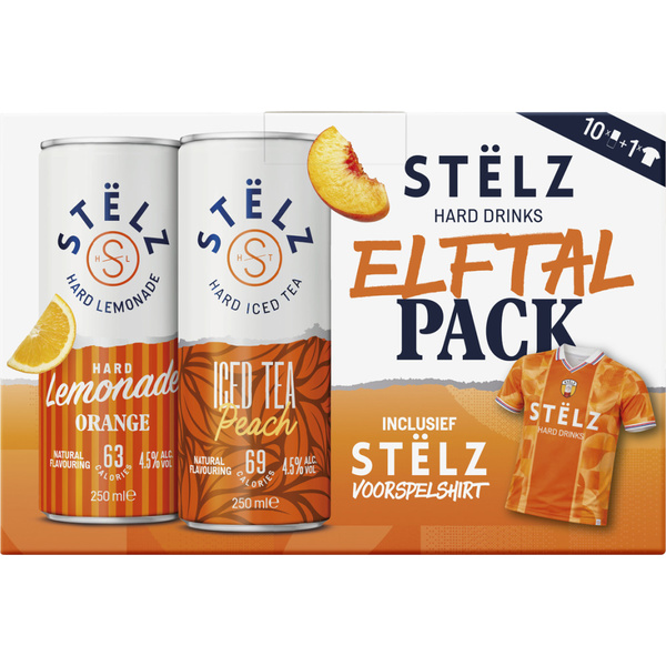 Stëlz hard drinks elftal pack & voorspelshirt voorkant