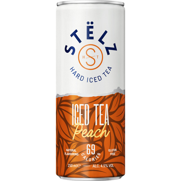 Stëlz hard drinks iced tea peach voorkant