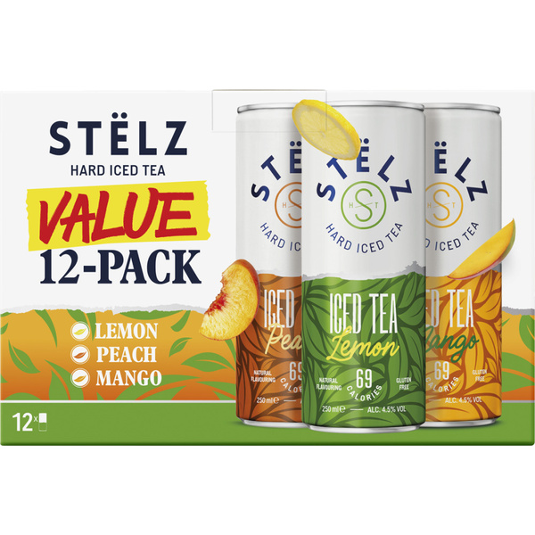 Stëlz hard ice tea 12x250ml voorkant