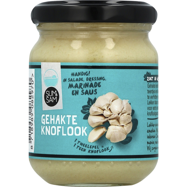 Sum&Sam Gehakte knoflook 100 gram voorkant