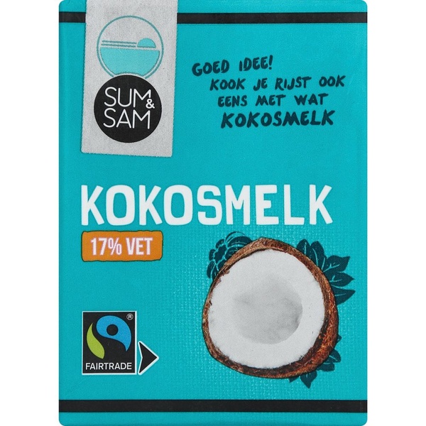 Sum&Sam kokosmelk 0.17 voorkant