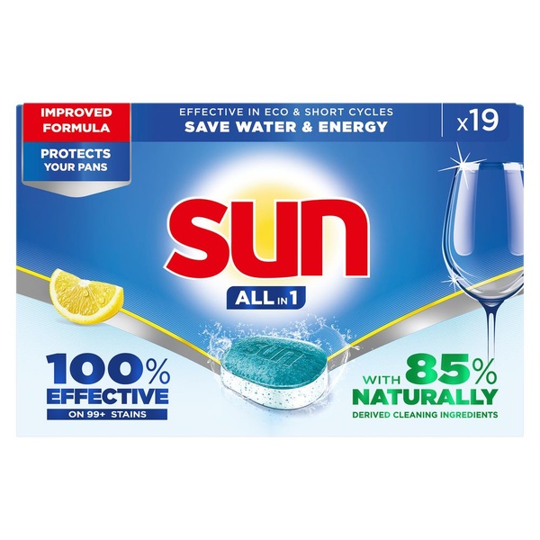 Sun vaatwastablet citroen all-in-one voorkant