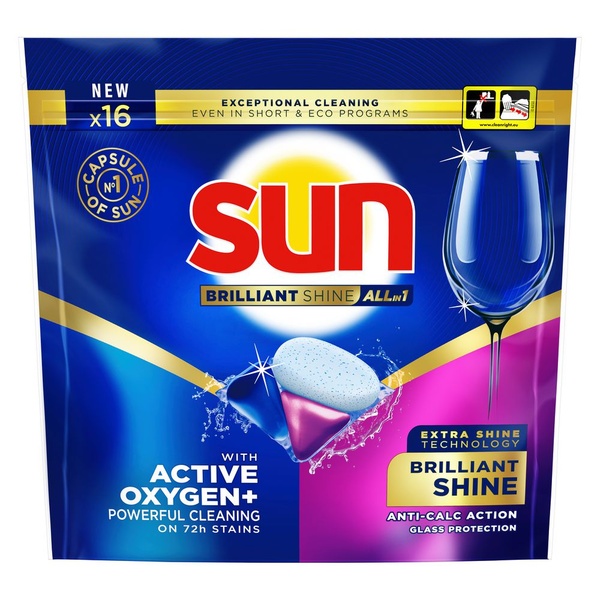 Sun vaatwastabletten briljant shine all-in 1 voorkant