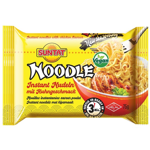 Suntat noodles kip achterkant