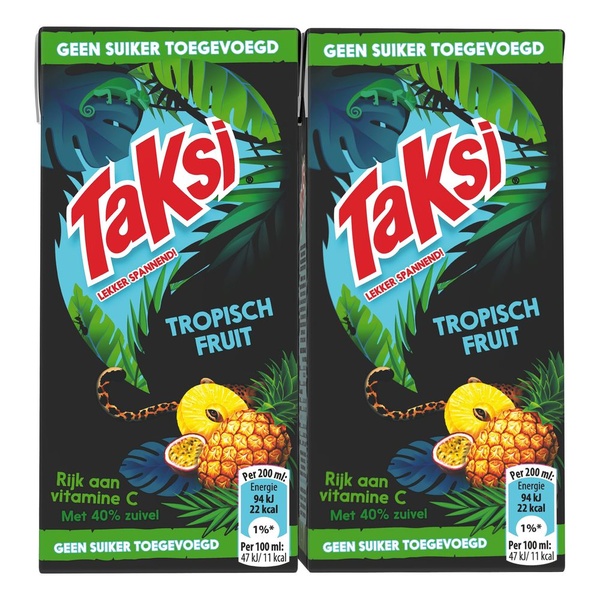 Taksi tropisch fruit zonder suiker mini 10 x 200 ml voorkant