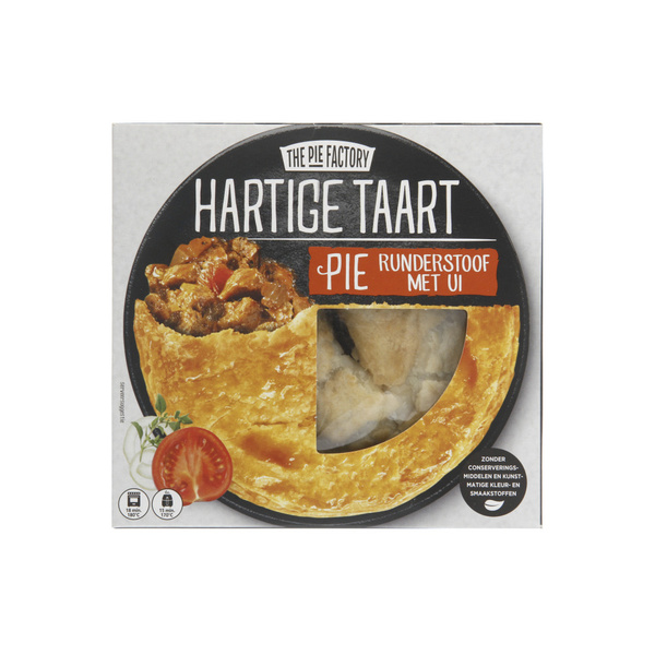 The pie factory The Pie Factory Runderstoof Ui Pie 250g voorkant