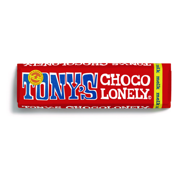 Tony's chocolonely Chocolade Chocolonely Melk Single voorkant