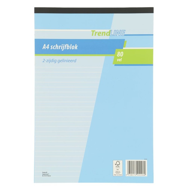 Trendline schrijfblok A4 voorkant