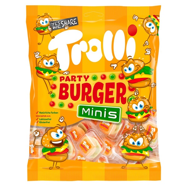 Trolli uitdeelzak mini burgers voorkant