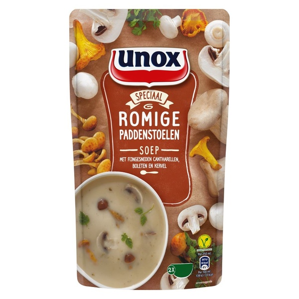 Unox bospaddestoelensoep soep in zak voorkant