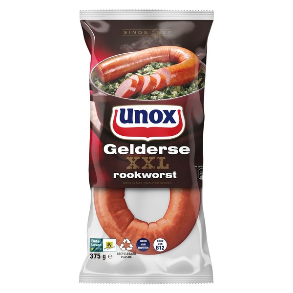 Unox gelderse rookworst xxl voorkant