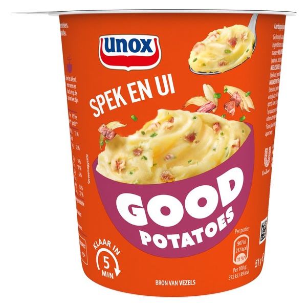 Unox good potatoes spek en ui voorkant