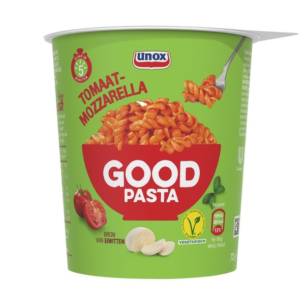 Unox goodpasta tomaat-mozzarella voorkant