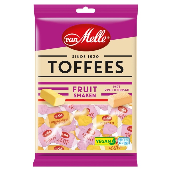Van Melle toffees met fruit smaak voorkant