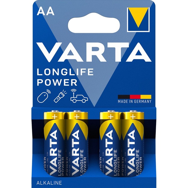Varta batterij longlife power AA voorkant
