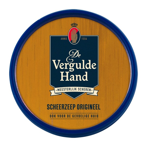 Vergulde Hand scheerzeep tablet voorkant