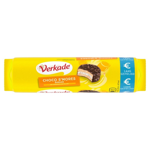 Verkade biscuit choco s'mores banaan voorkant