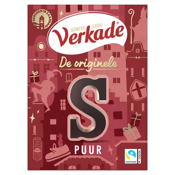 Verkade Chocolade puur voorkant