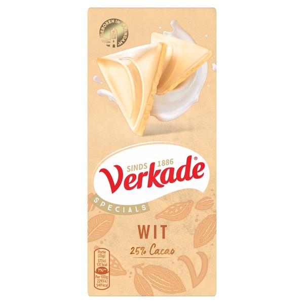 Verkade chocoladereep wit voorkant