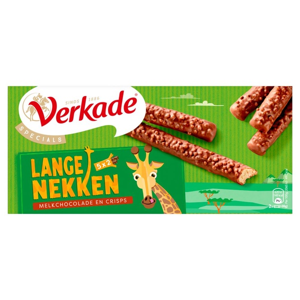 Verkade lange nekken melkchocolade voorkant
