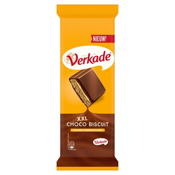 Verkade xxl chocobiscuit karamel voorkant