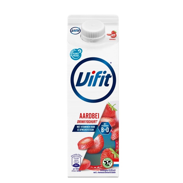 Vifit Drinkyoghurt Aardbei voorkant