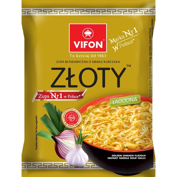 Vifon noodles zloty voorkant