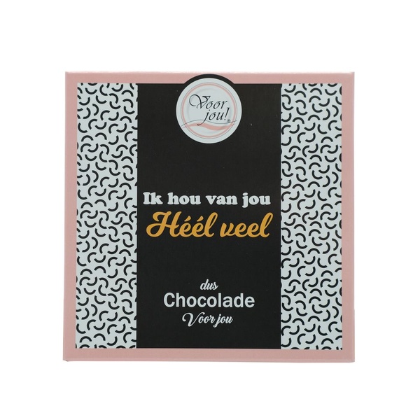 Voor Jou chocoladereep ik hou van jou voorkant