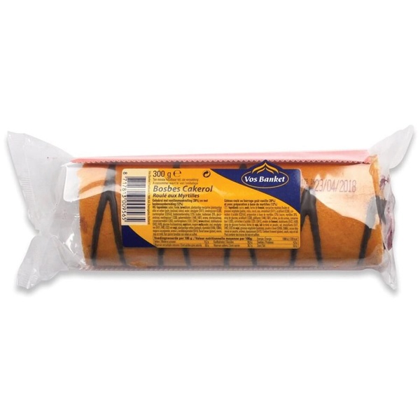 Vos Banket Cakerol Bosbessen voorkant