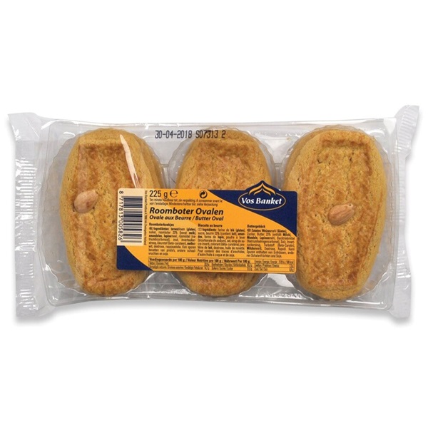 Vos Banket Koek Ovalen Roomboter voorkant