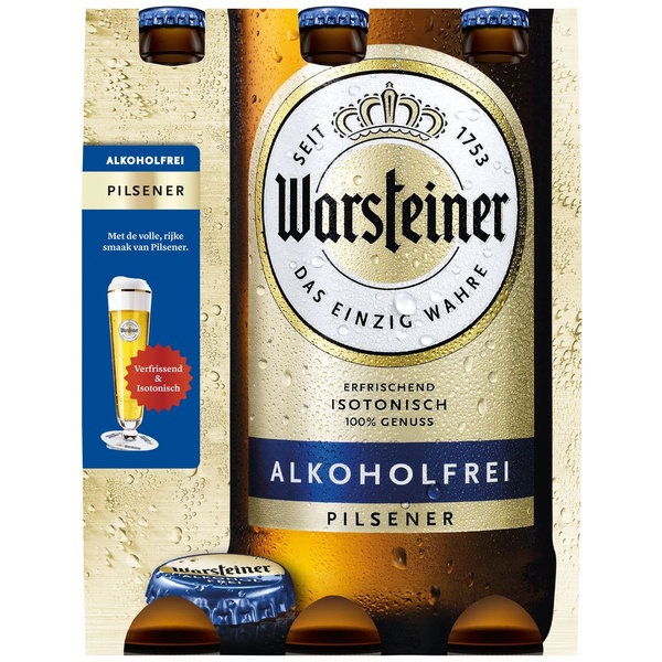 Warsteiner bier alcoholvrij 6x33cl voorkant