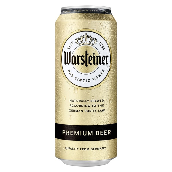 Warsteiner pils blik voorkant
