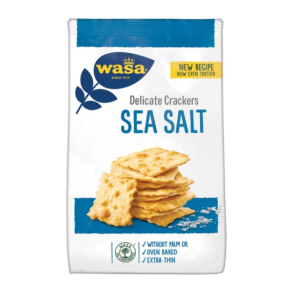 Wasa delicate crackers sea salt  voorkant