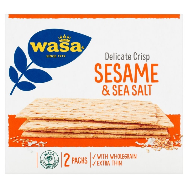 Wasa Delicate Crisp sesame & seasalt voorkant