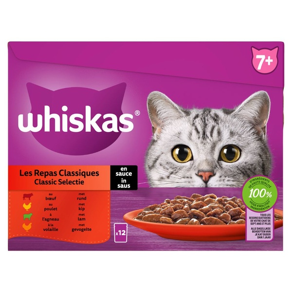 Whiskas classic selectie in saus voorkant